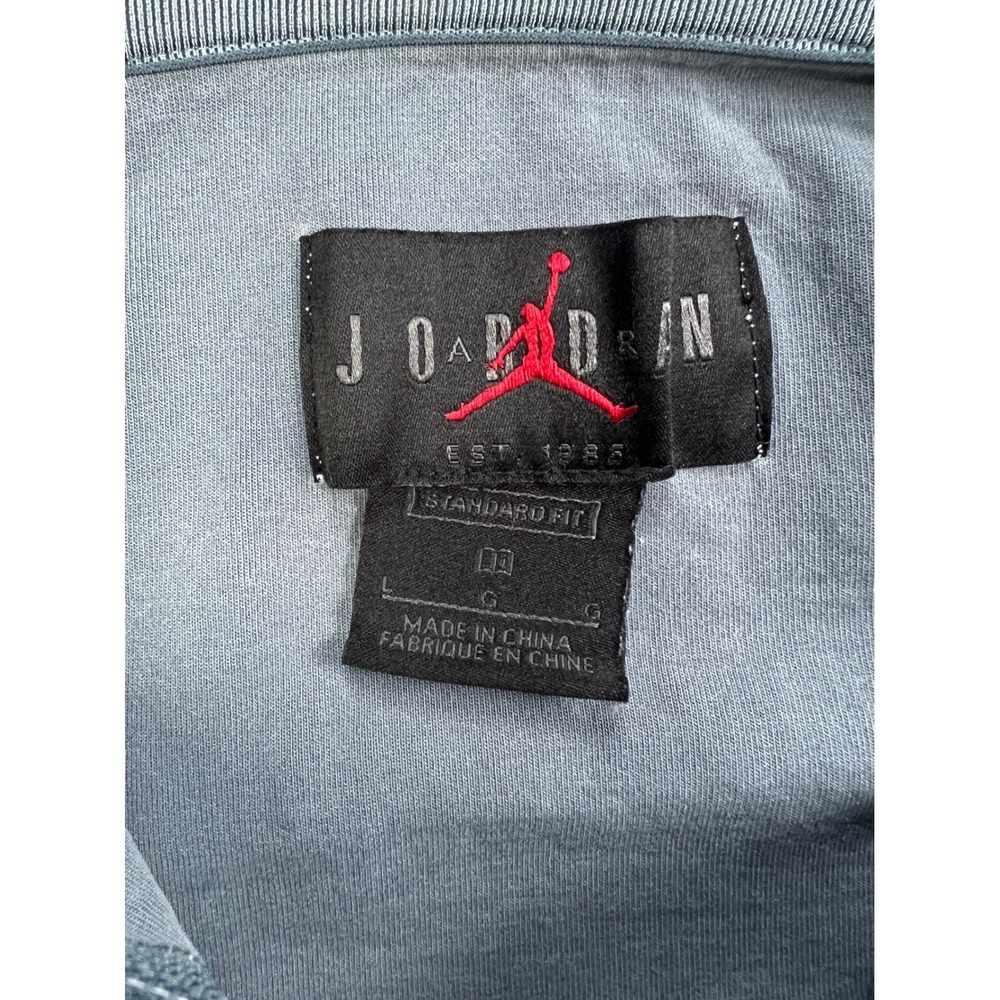 Jordan 23 Engineered Hoodie Mens Large Blue Grey 1/4 Zip Mixed Media Pullover - Picture 3 of 6